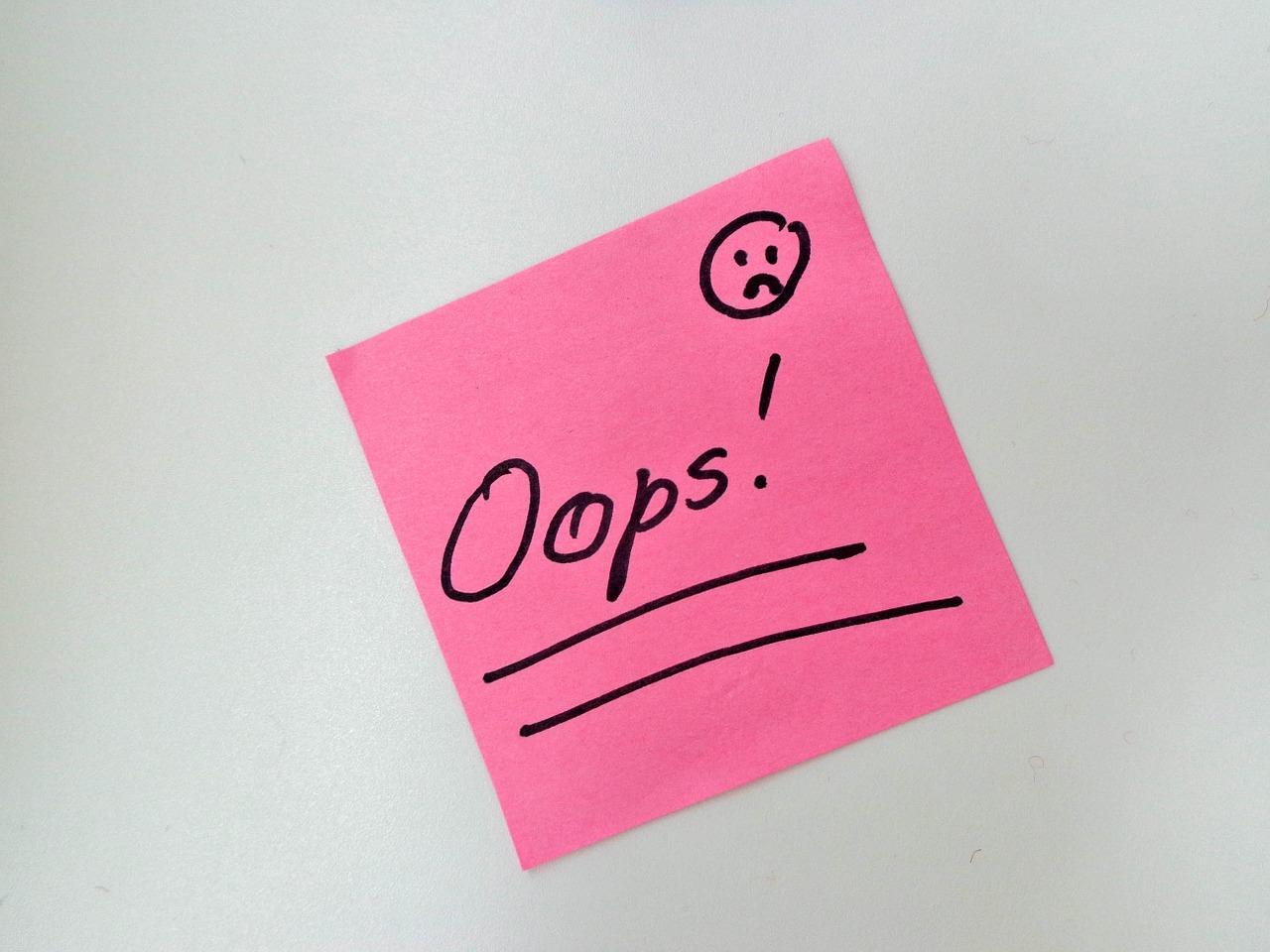 Oops Surprise Sticky Note Pink  - jessica45 / Pixabay